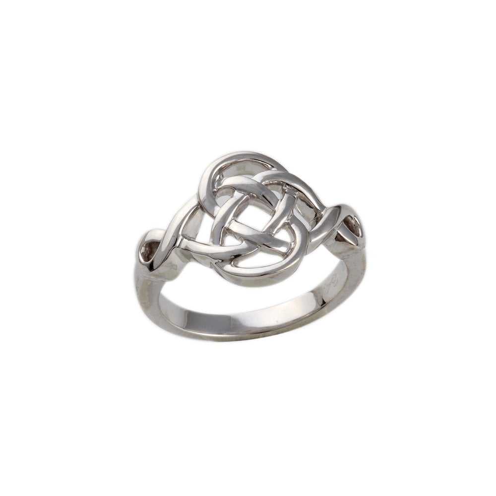 9ct White Gold Celtic Swirl Ring