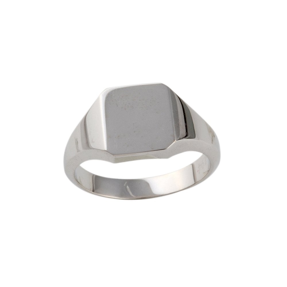 18ct White Gold Octagonal Signet Ring
