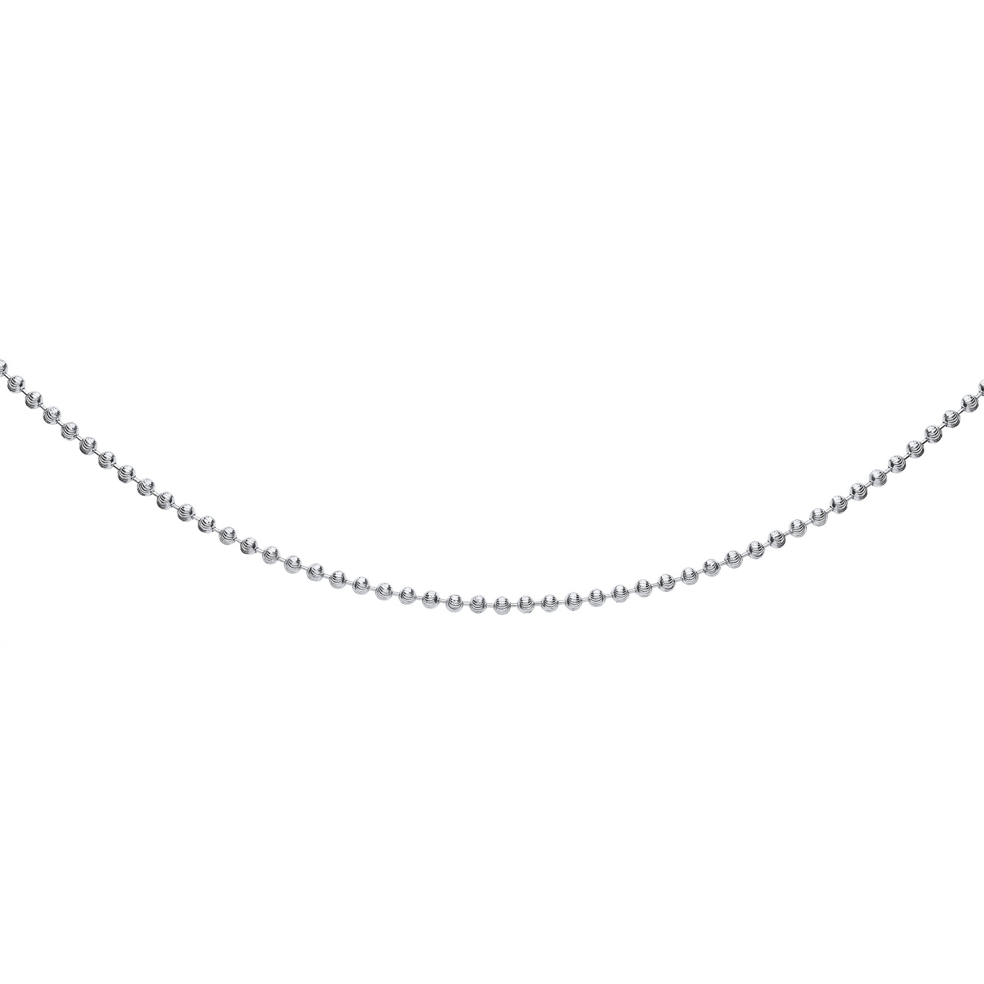 RH 925 Sterling Silver  DIAMOND CUT BEAD CHAIN