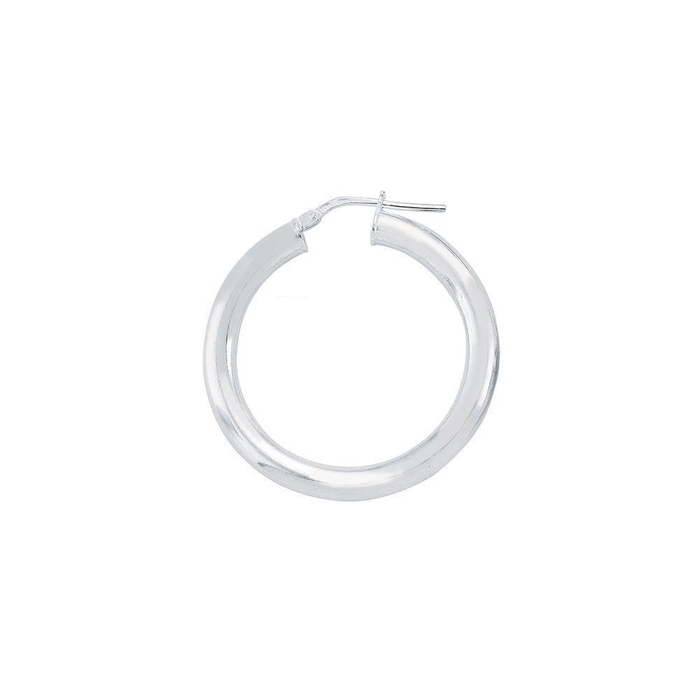 Plain 925 Sterling Silver Hoop Earrings
