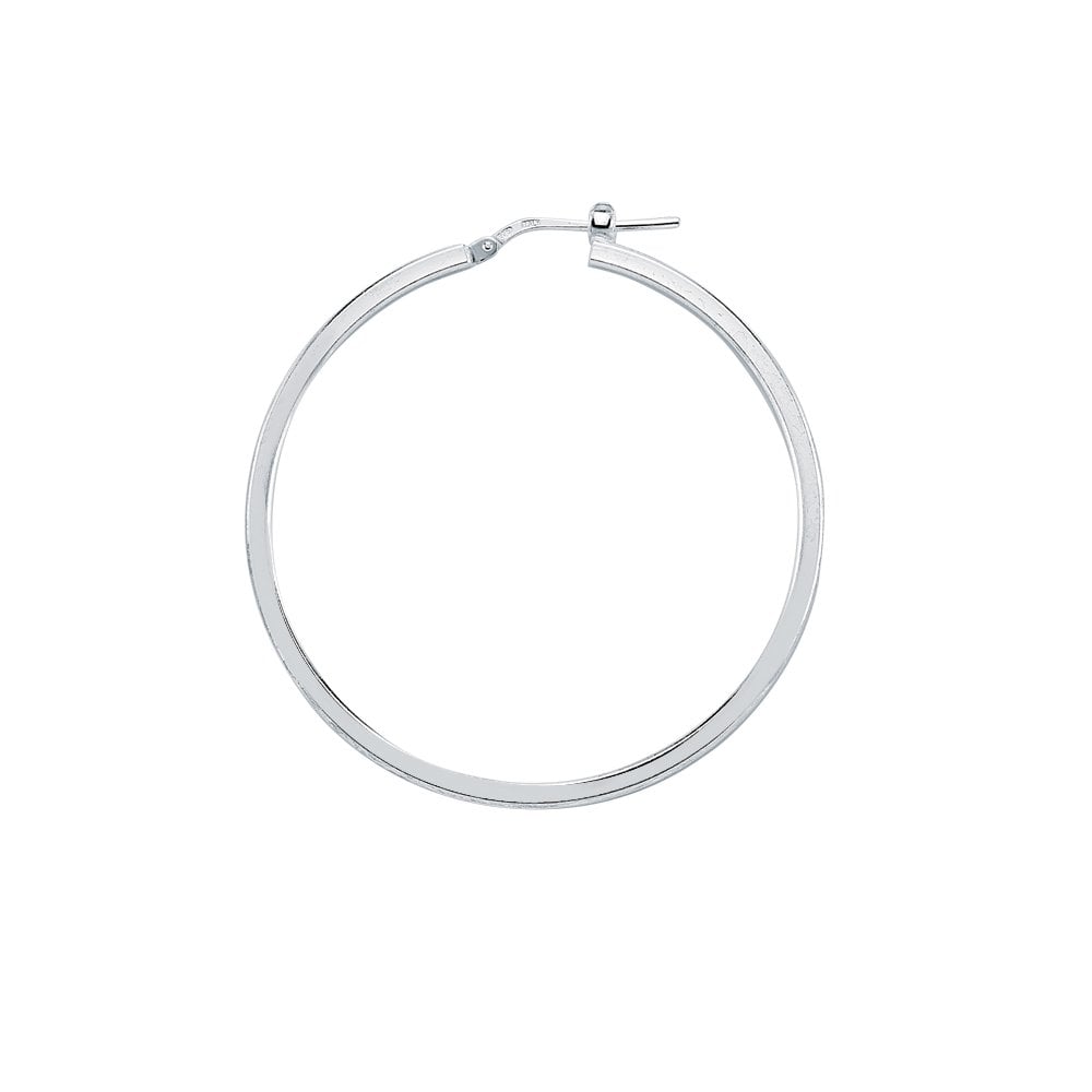 Plain 925 Sterling Silver Hoop Earrings