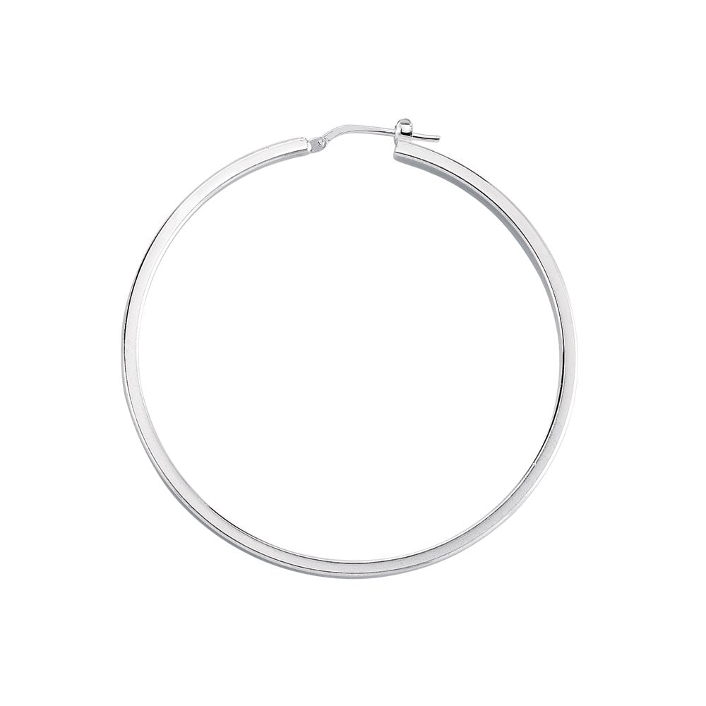 Plain 925 Sterling Silver Hoop Earrings