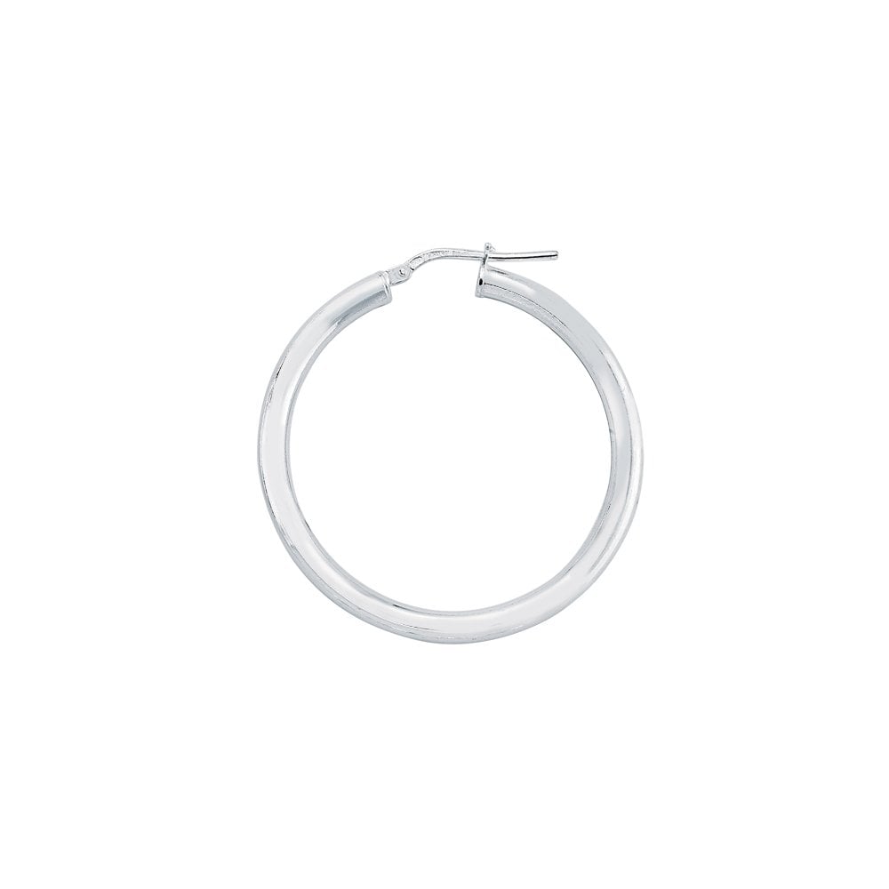 Plain 925 Sterling Silver Hoop Earrings