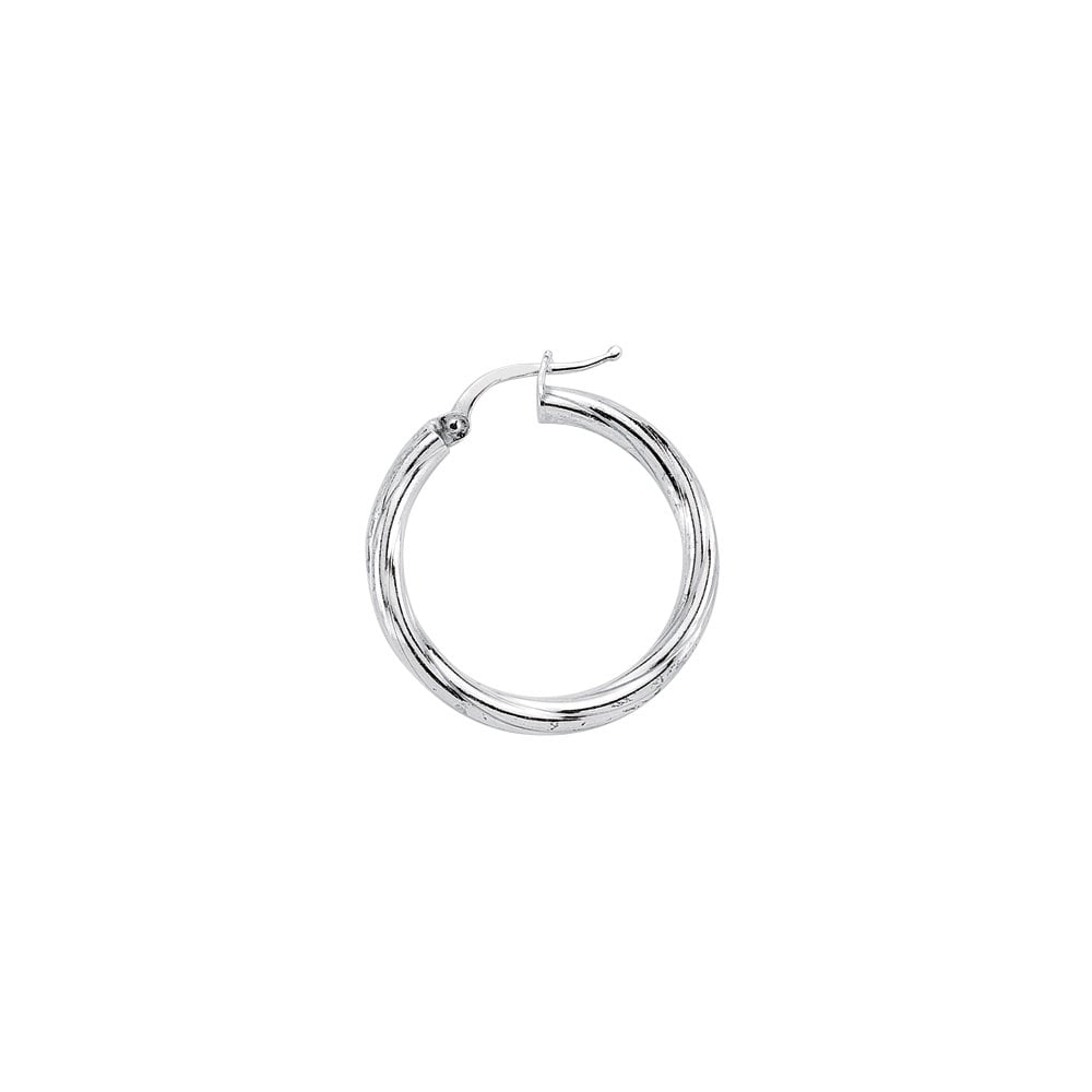 925 Sterling Silver Plain Twist Hoops