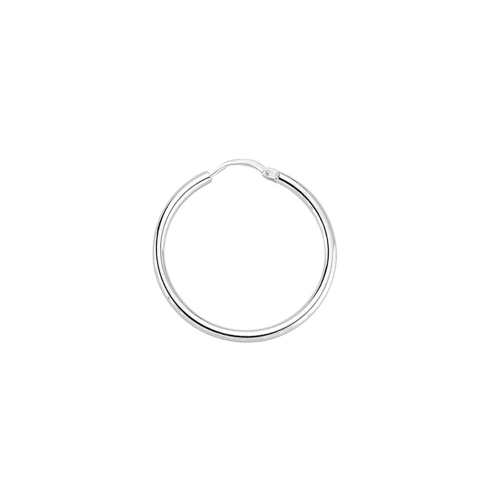Plain 925 Sterling Silver Hoops Earrings