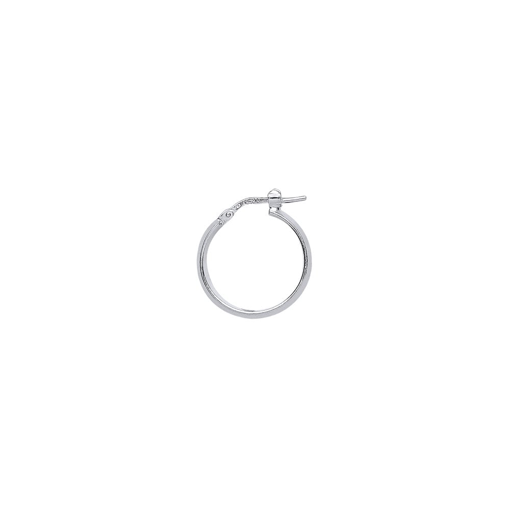 925 Sterling Silver Small Plain Hoop Earrings