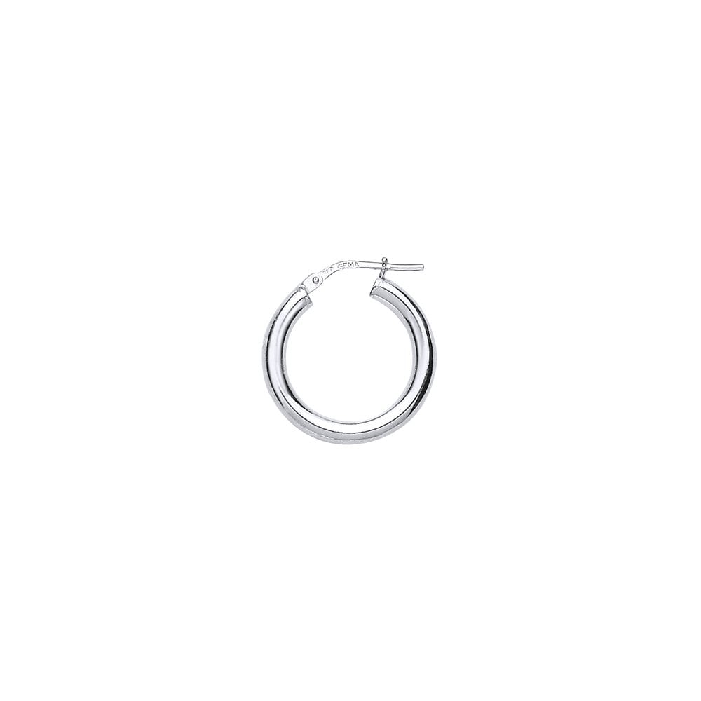 925 Sterling Silver Small Plain Hoop Earrings