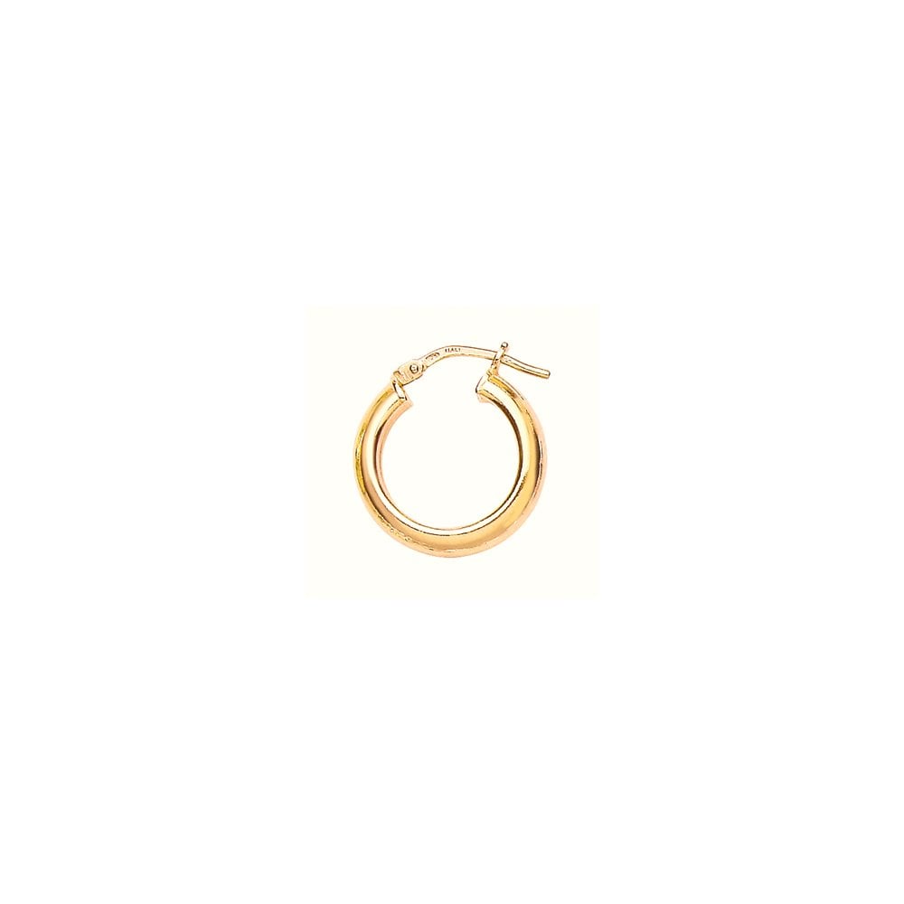 925 Sterling Silver Yellow Gold Plated Hoop Earrings