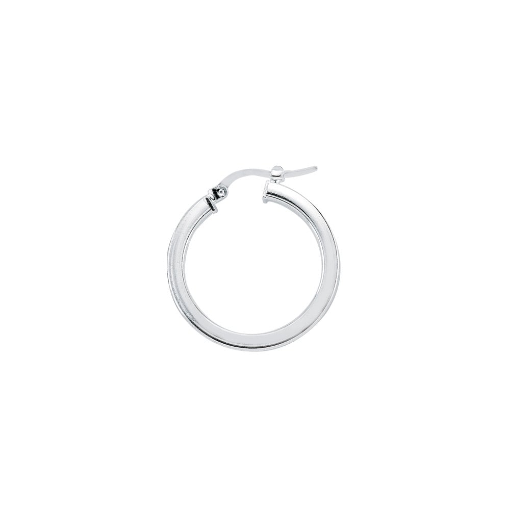 925 Sterling Silver Plain Silver Hoop Earrings