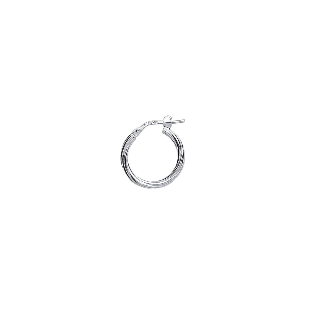 925 Sterling Silver Small Twisted Hoop Earrings
