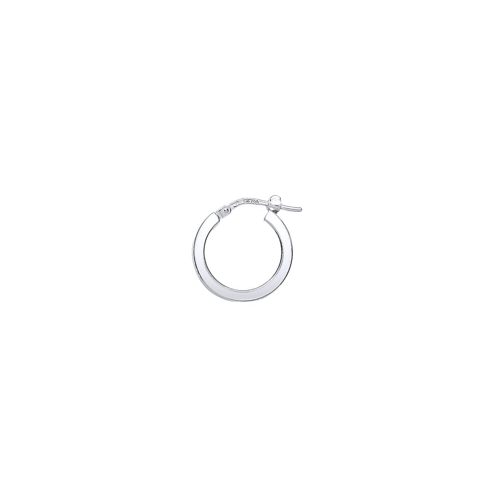 925 Sterling Silver Small Plain Hoops