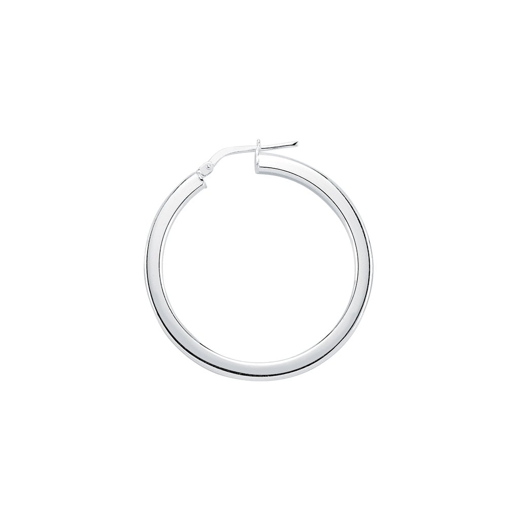Plain 925 Sterling Silver Hoop Earrings