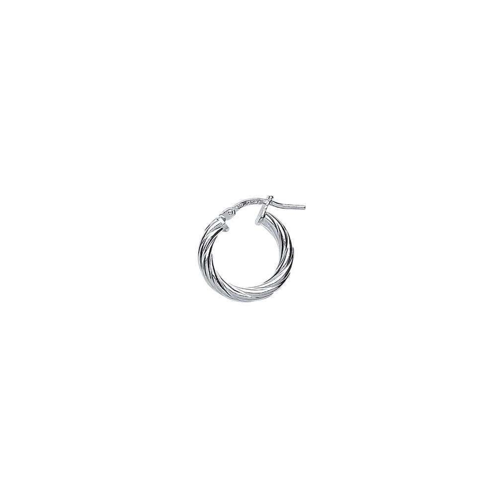 925 Sterling Silver Small Twisted Hoops