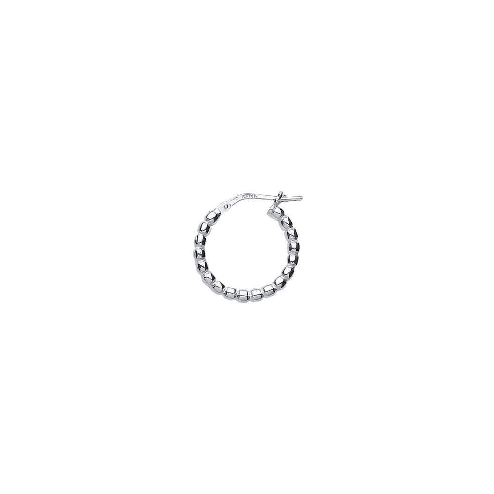 925 Sterling Silver Small Bead Hoops