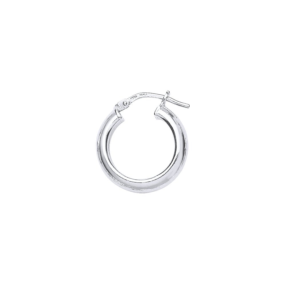 PLAIN 925 Sterling Silver HOOP EARRINGS