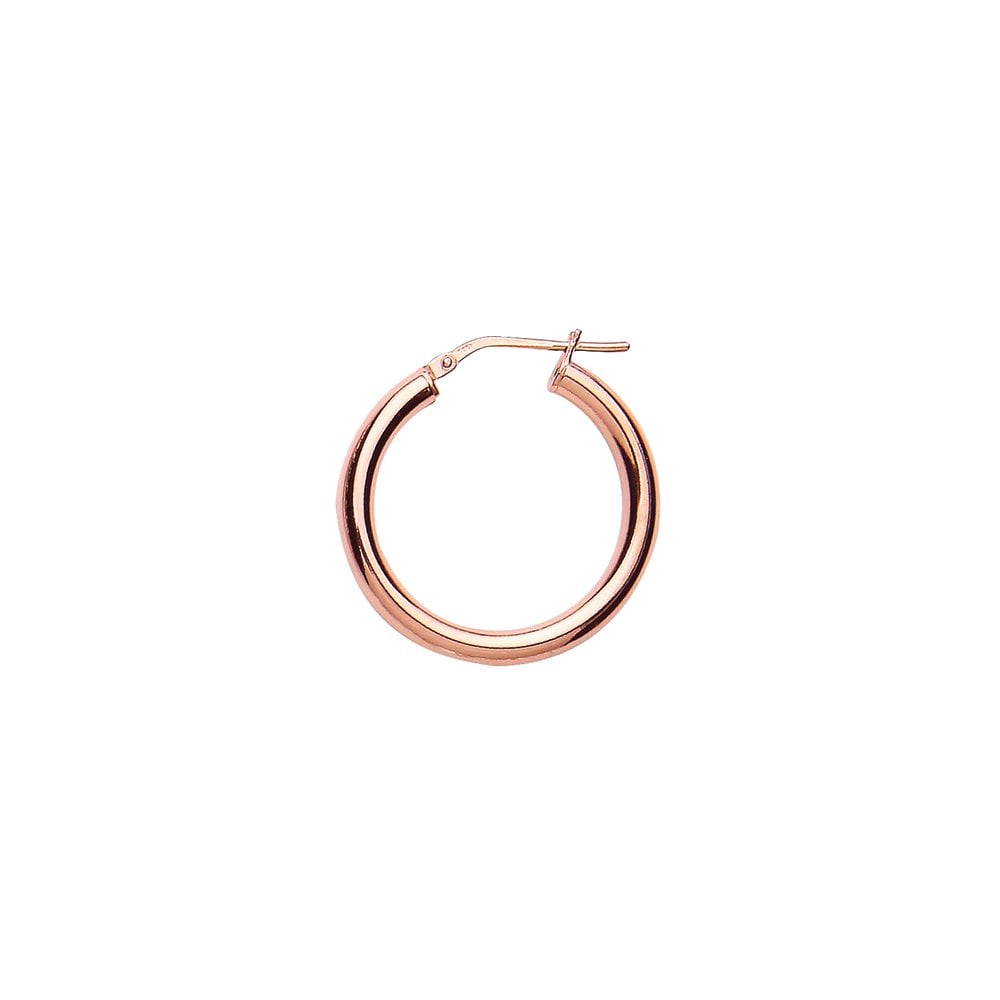 Rose Gold Plated Plain Hoop Earrings