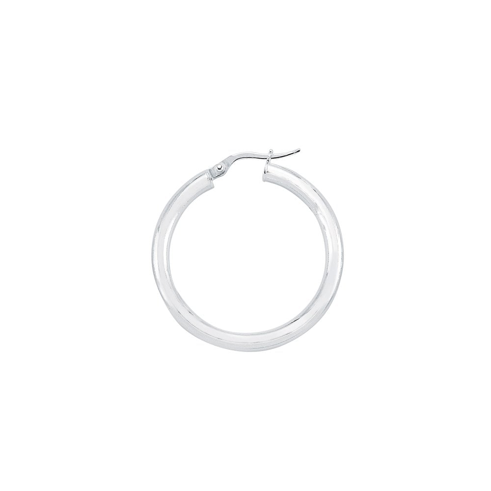 Plain 925 Sterling Silver Hoop Earrings