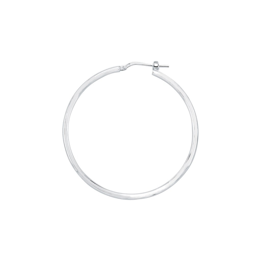 Plain 925 Sterling Silver Hoop Earrings