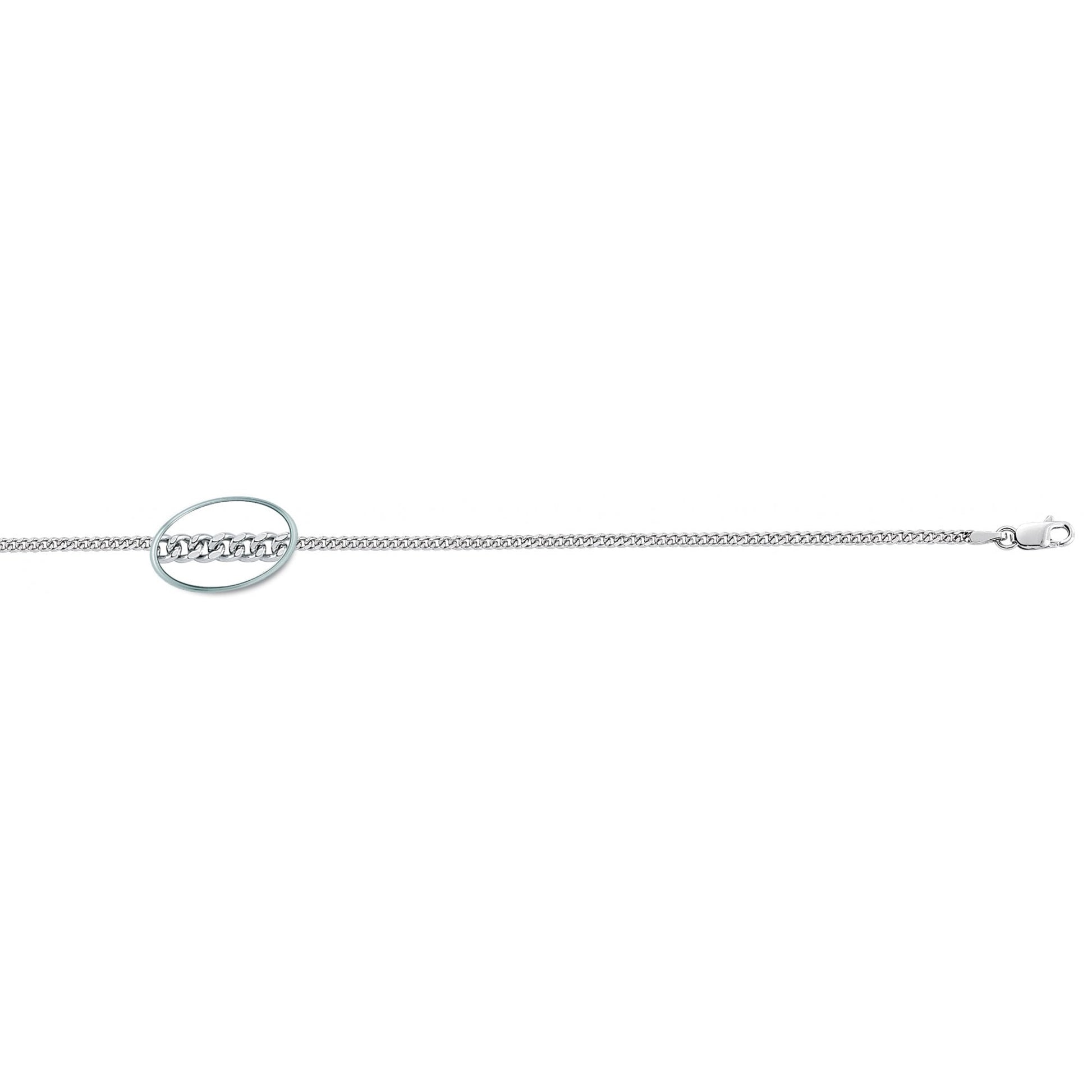 925 Sterling Silver Rhodium Plated 18" Curb Chain
