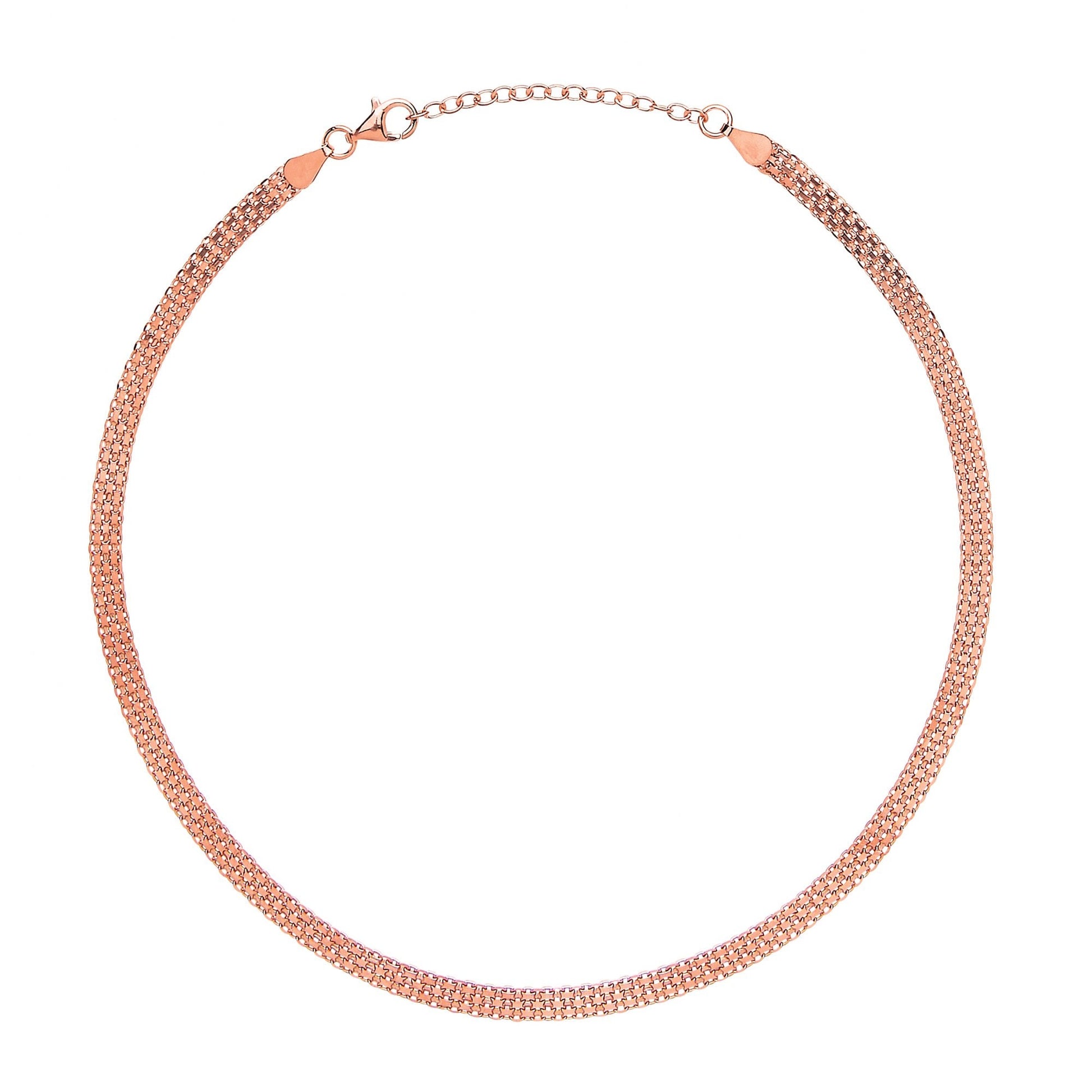 925 Sterling Silver Bismark Collarette Rose Gold Plate