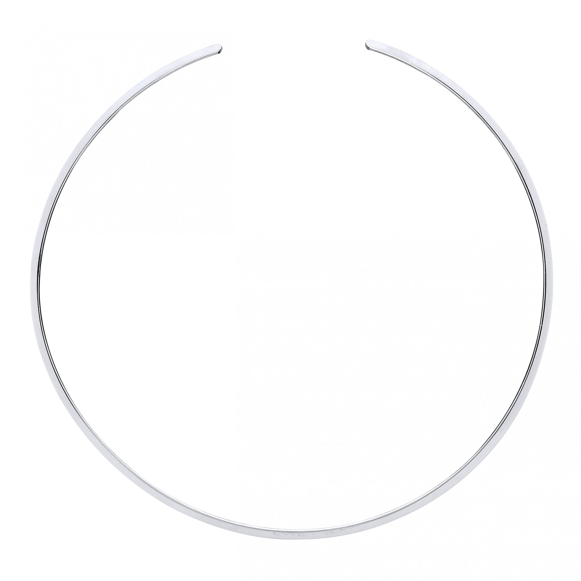 925 Sterling Silver Piana Collarette Rhodium Plate