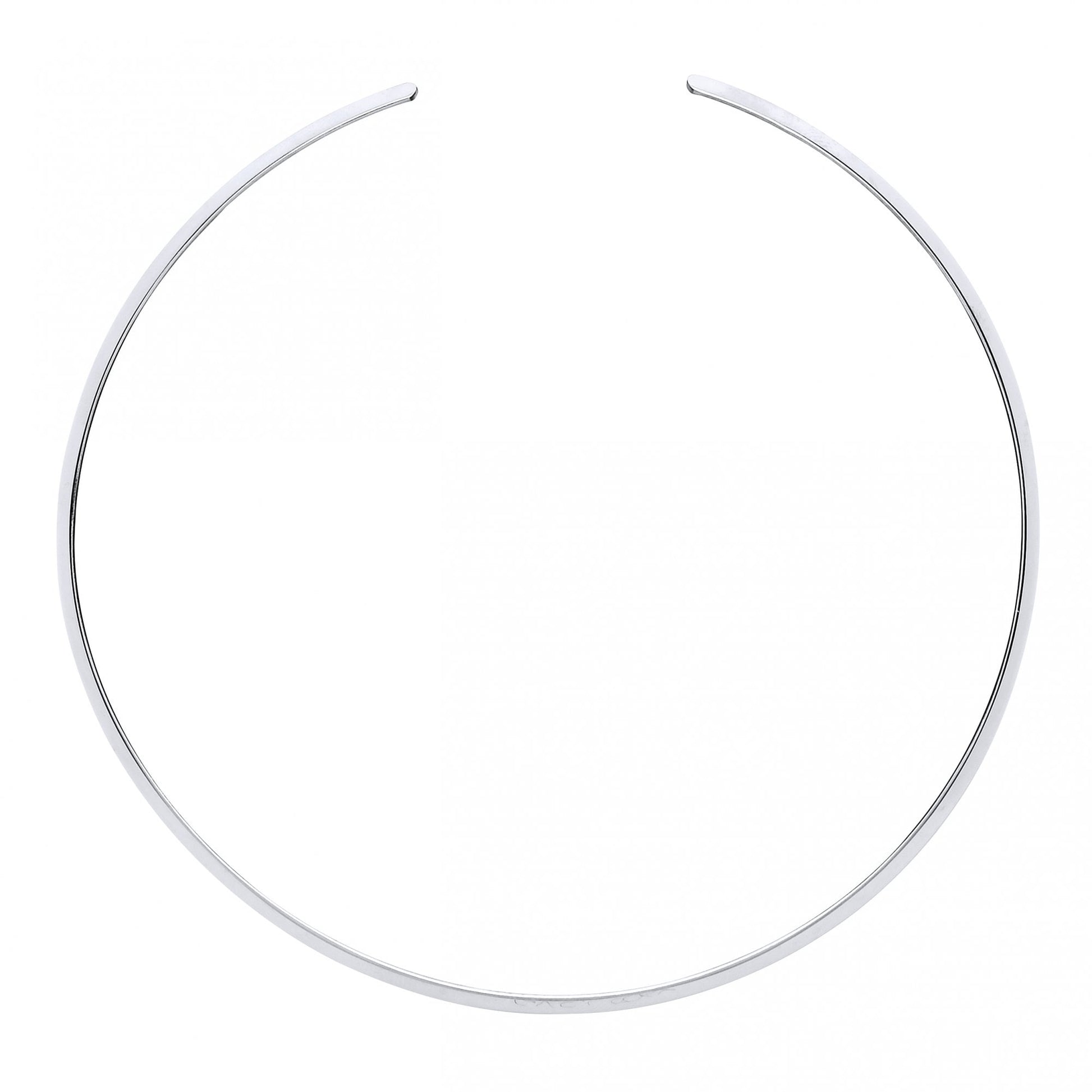 925 Sterling Silver Piana Collarette Rhodium Plate