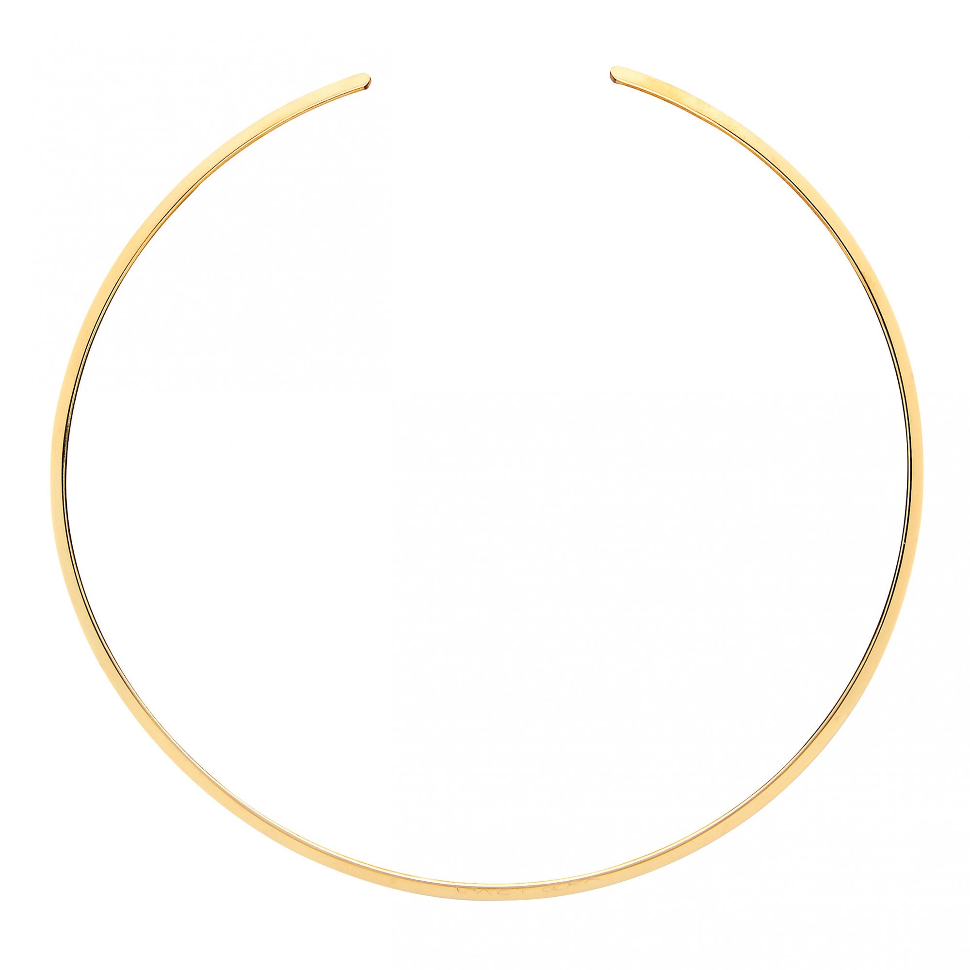 925 Sterling Silver Piana Collarette Yellow Gold Plate