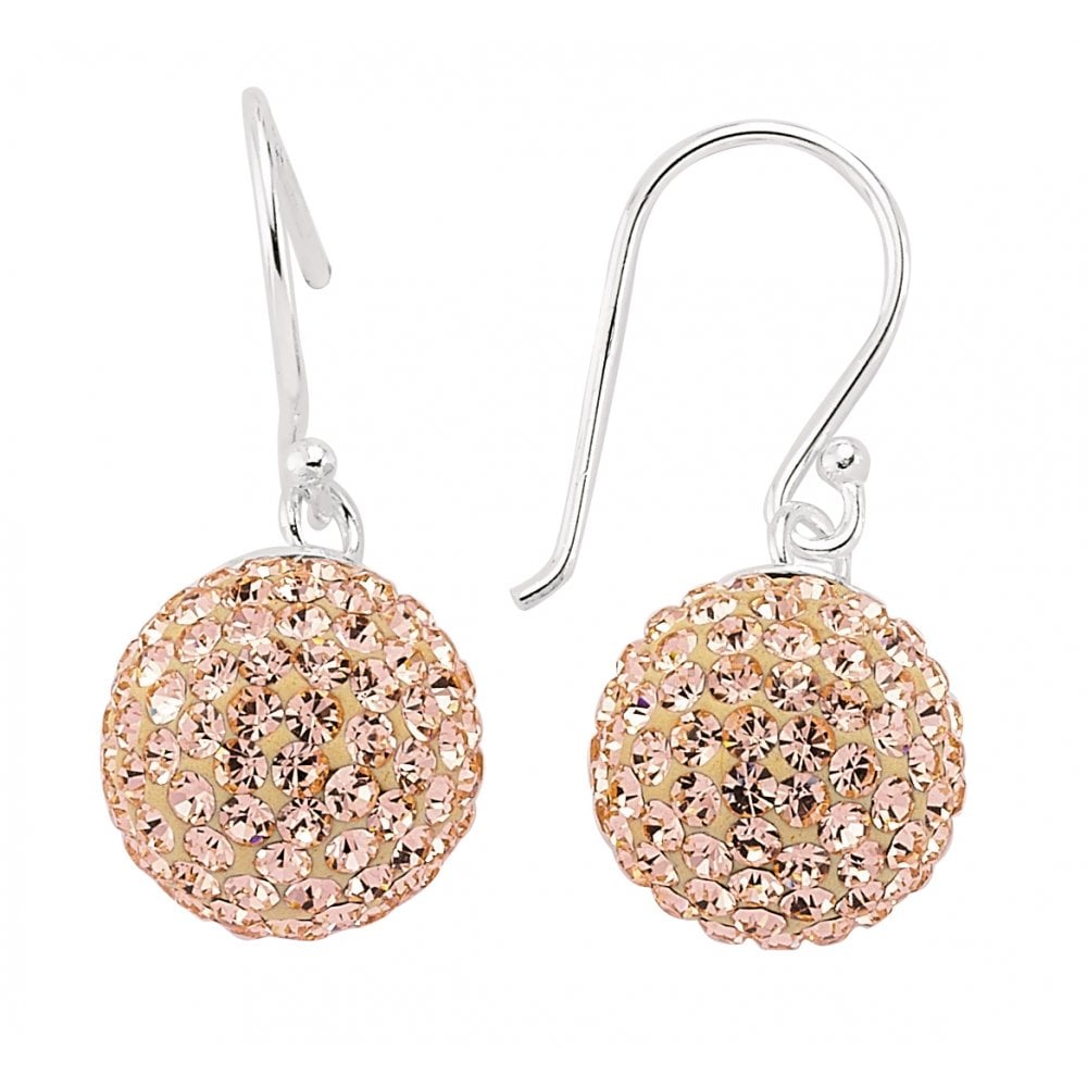 PEACH CRYSTAL BALL DROPS 12MM