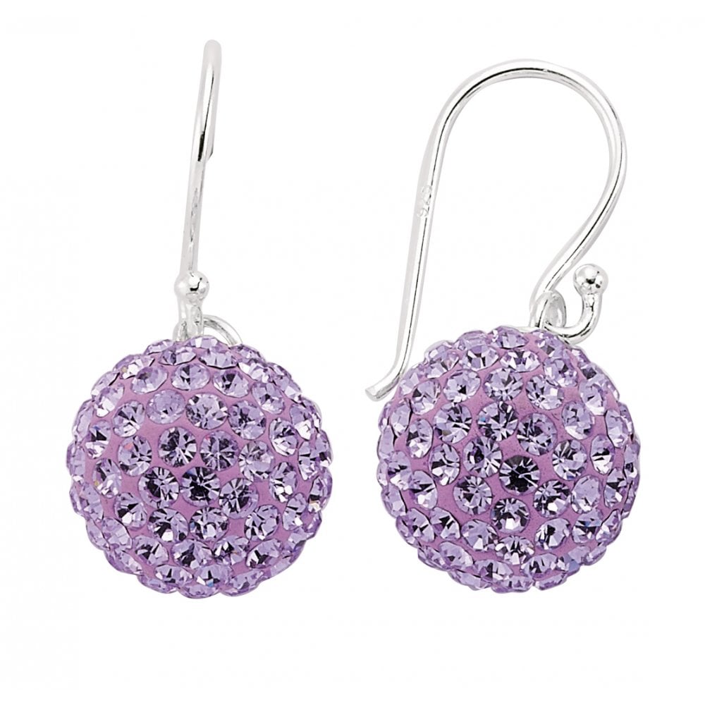 VIOLET CRYSTAL BALL DROPS 12MM