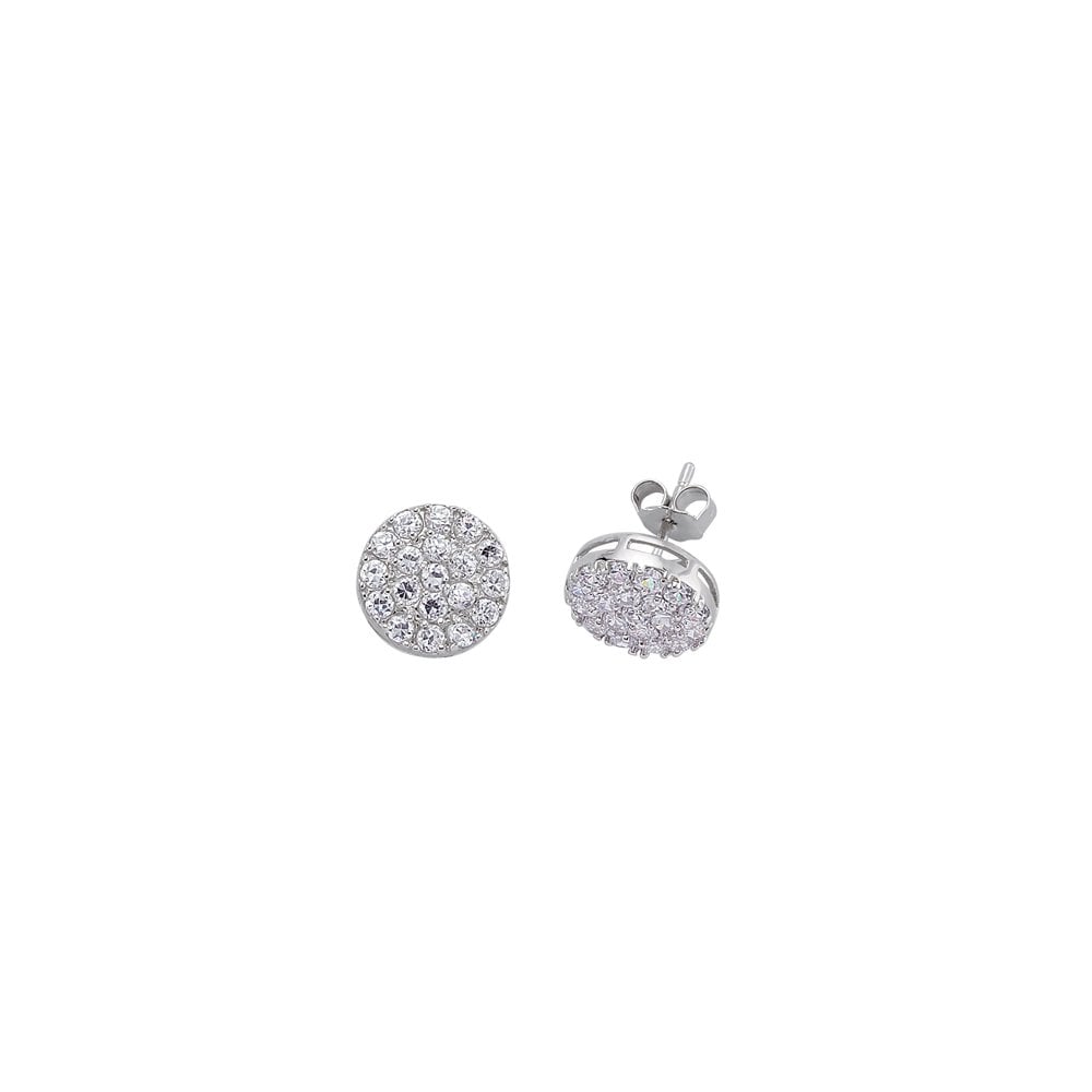 925 Sterling Silver CZ Cluster Studs