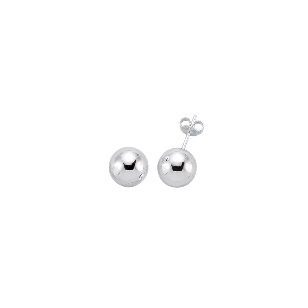 Plain 925 Sterling Silver 10mm Studs