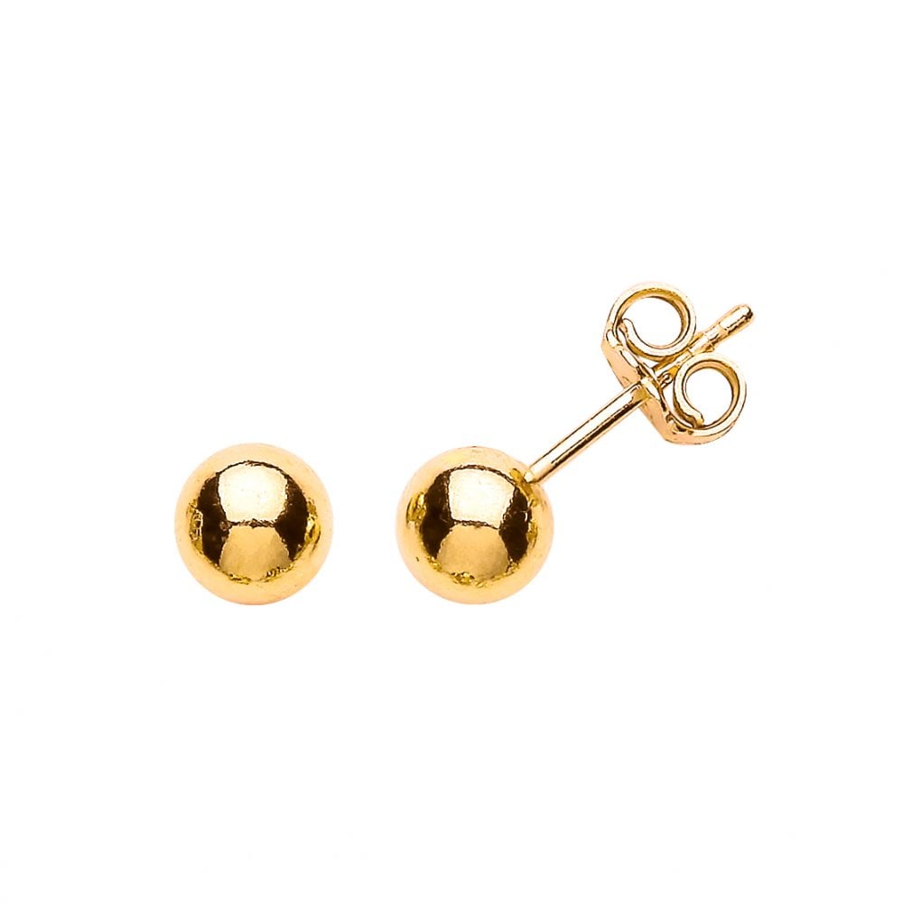 Plain Gold Plate 6mm Studs