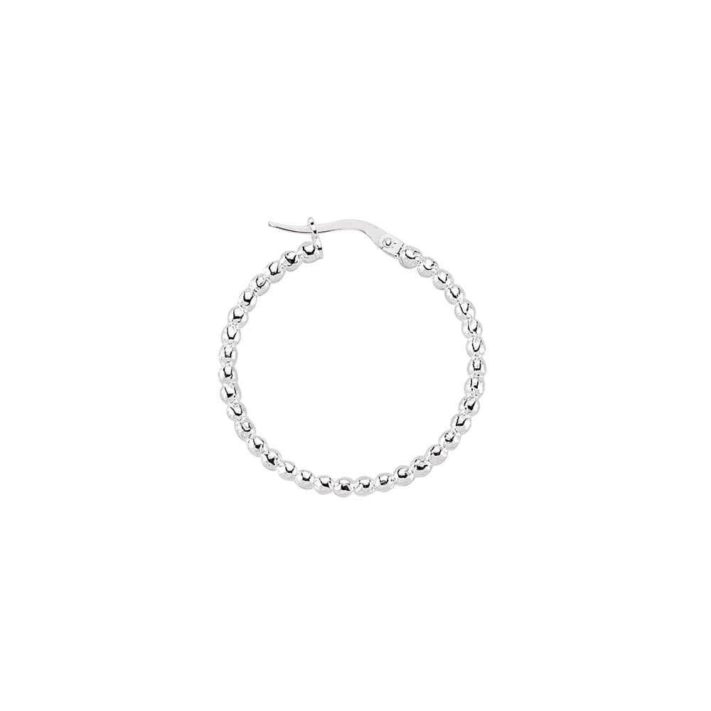 925 Sterling Silver Ball Hoop Earrings