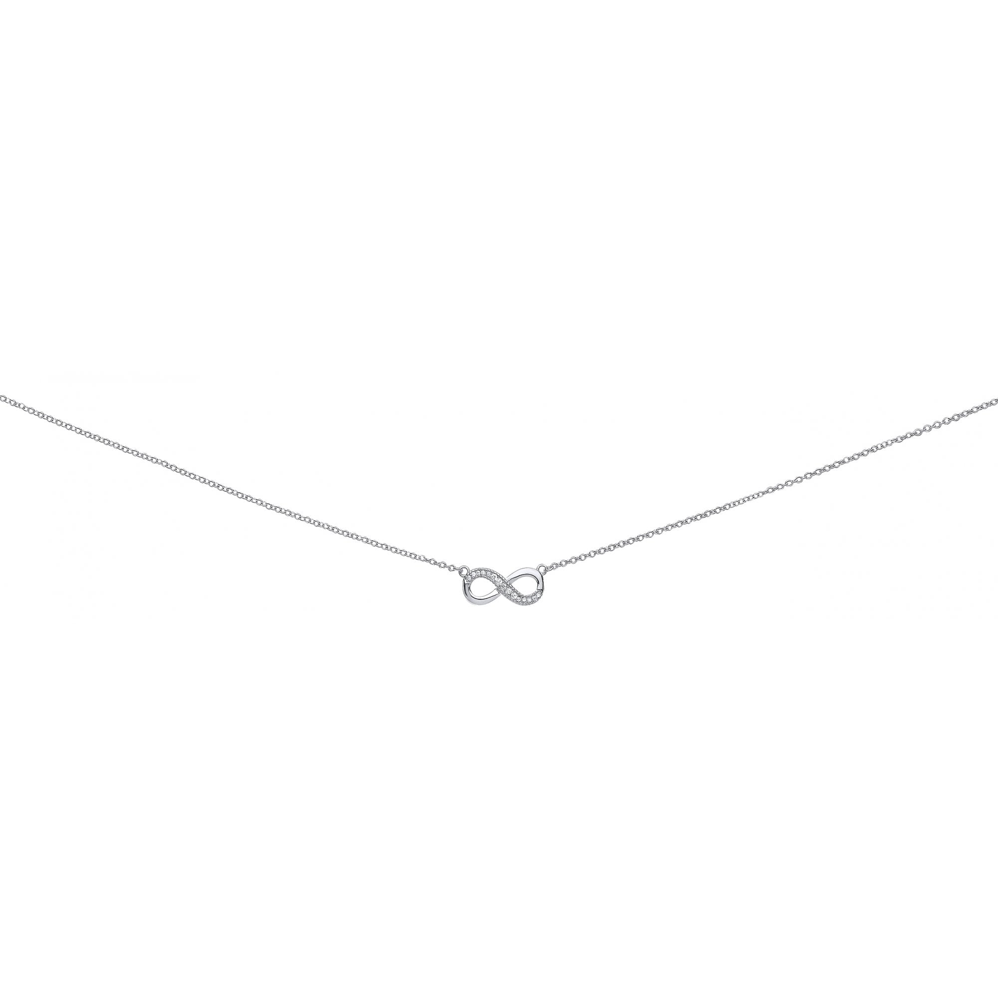 925 Sterling Silver Infinity Necklace