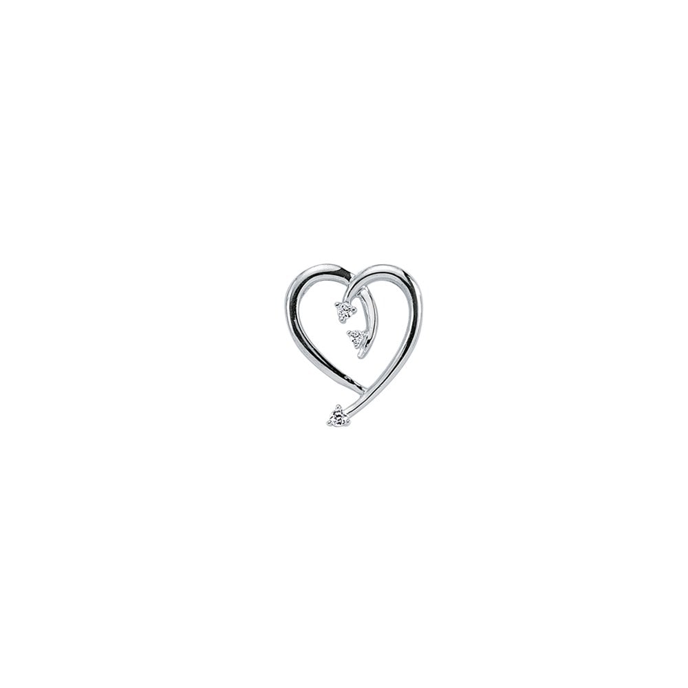 925 Sterling Silver Cucic Zirconia Love Heart Pendant