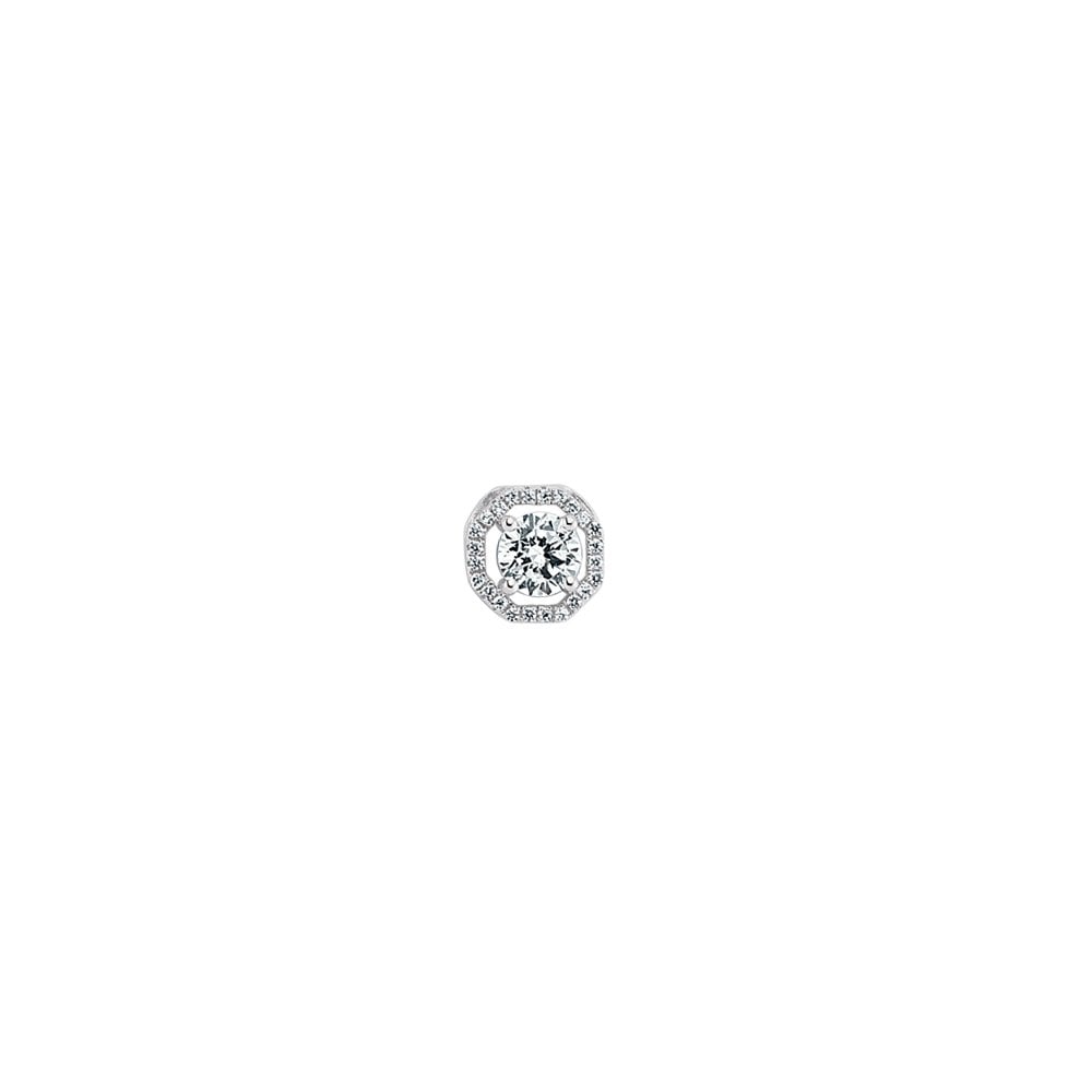 925 Sterling Silver Cubic Zirconia Micro Pave Pendant