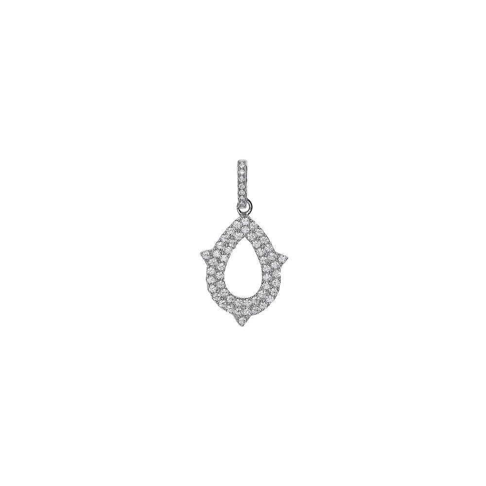 925 Sterling Silver CZ Fancy Pendant