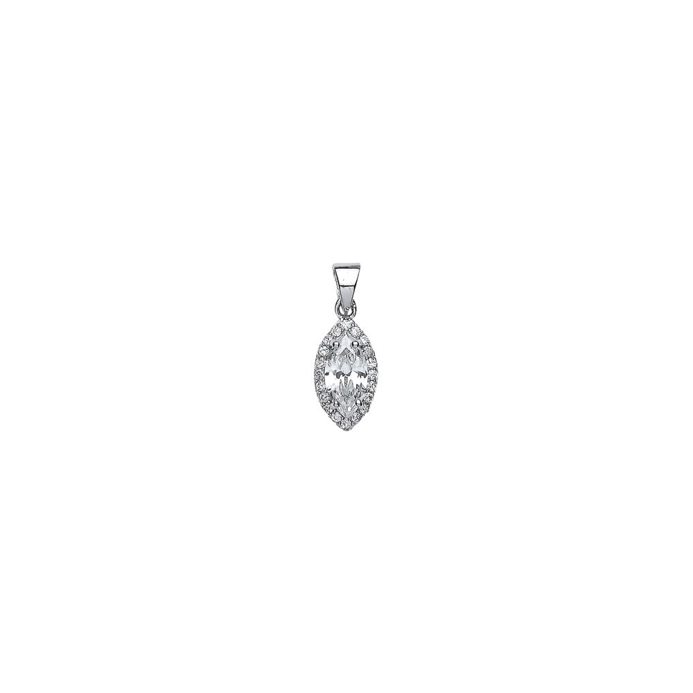 925 Sterling Silver Cubic Zirconia Fancy Pendant