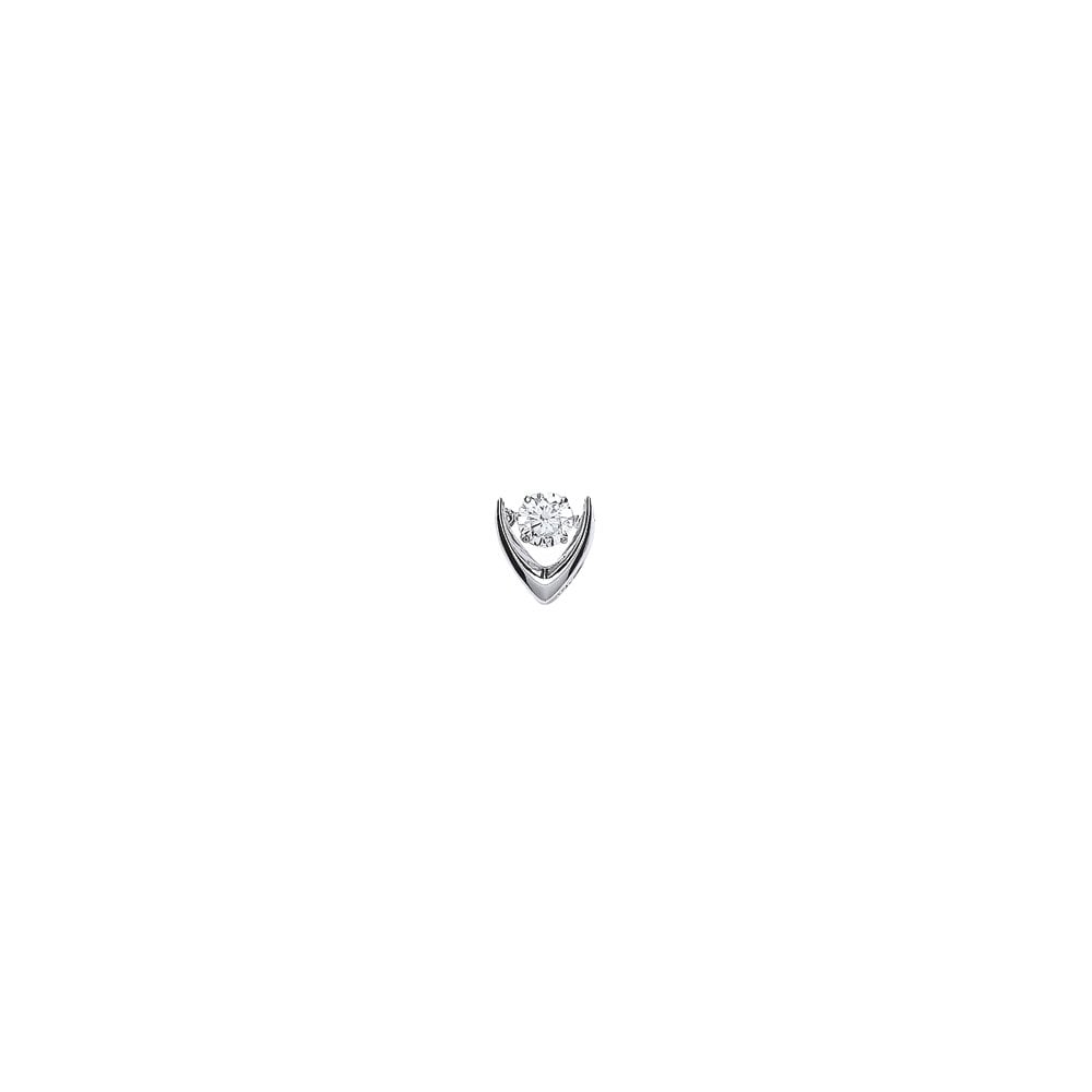925 Sterling Silver CZ Floating Solitaire Stone Pendant