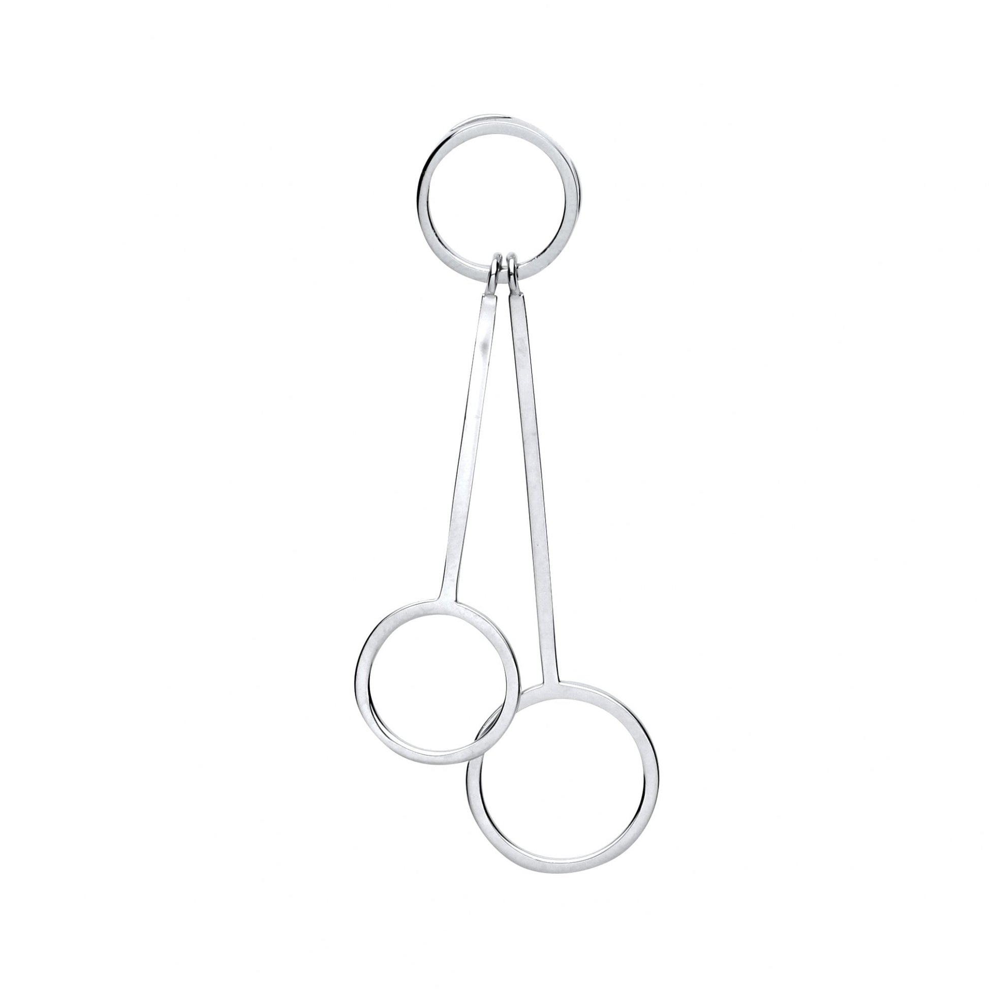 925 Sterling Silver Fancy Line & Circle Detail Drop Pendant