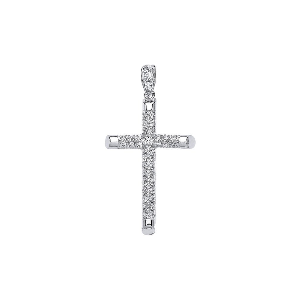 925 Sterling Silver CZ Cross
