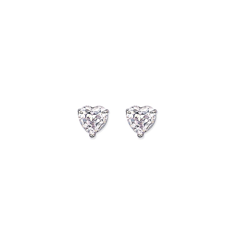 10mm Heart 925 Sterling Silver Stud Earrings