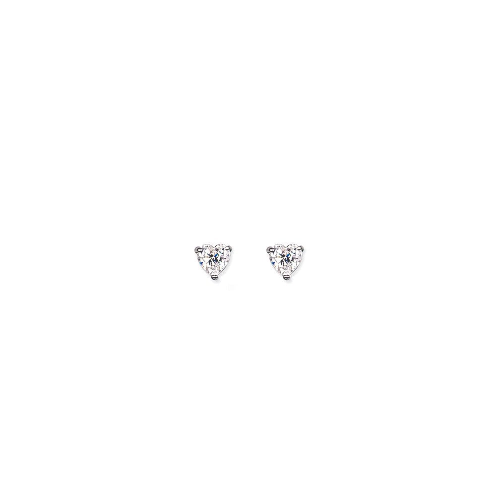 6mm Heart 925 Sterling Silver Stud Earrings (Pack of 5)