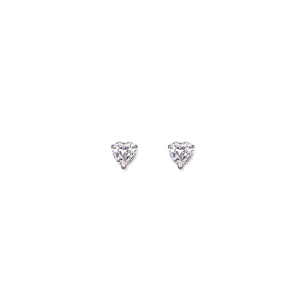 7mm Heart 925 Sterling Silver Stud Earrings (Pack of 5)