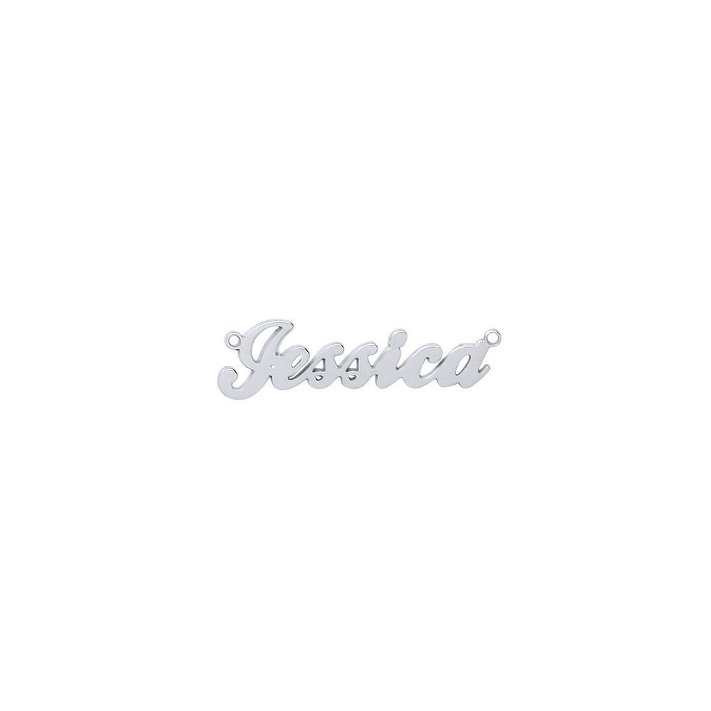 925 Sterling Silver Script Nameplate. 35x10.5mm. 0.7 thickness. Inc chain