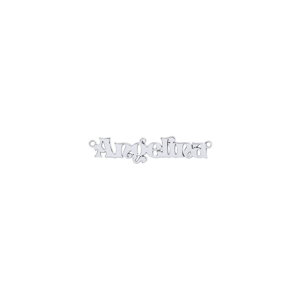 925 Sterling Silver Block Nameplate. 35x8.5mm. 0.7 thickness. Inc chain
