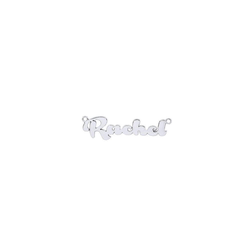925 Sterling Silver Script Nameplate. 35x10.5mm. 0.7 thickness. Inc chain
