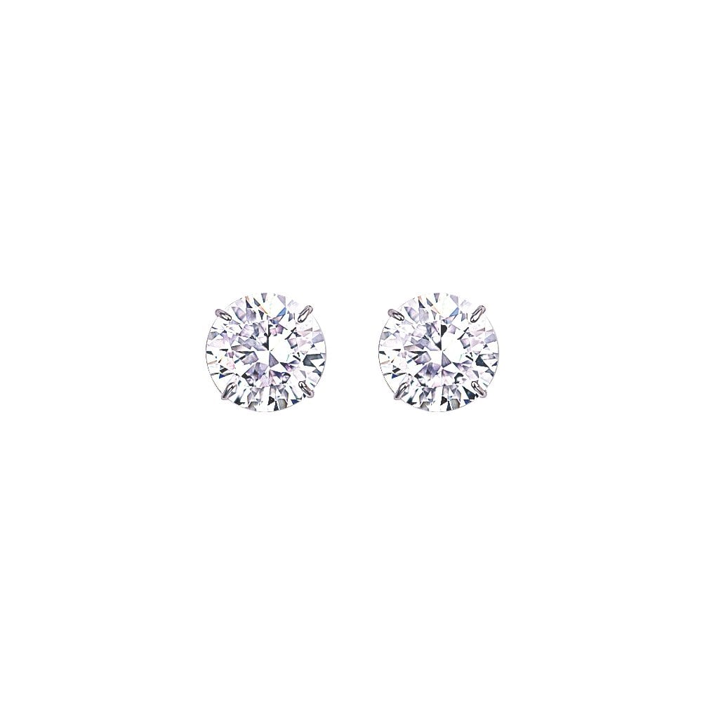 14mm Round 925 Sterling Silver Stud Earrings