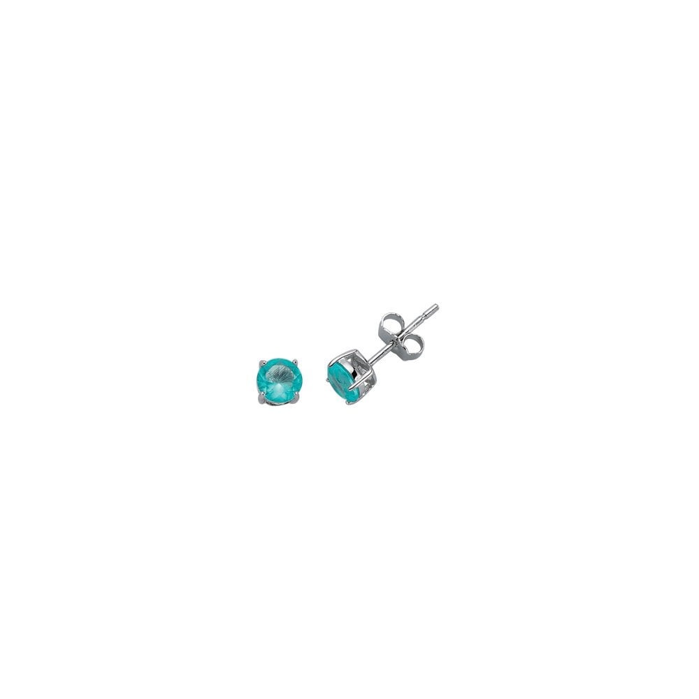 925 Sterling Silver Round Topaz Stud Earrings (Pack of 5)