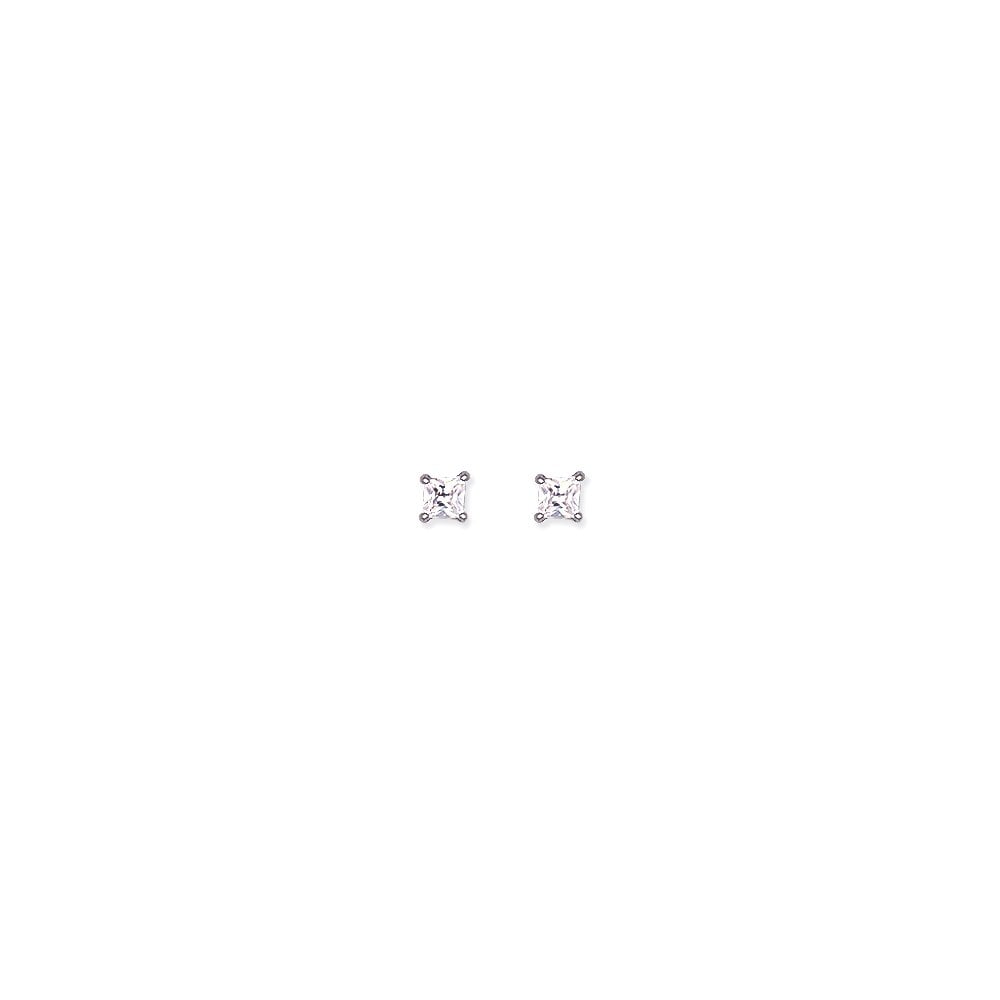 3mm Square 925 Sterling Silver Stud Earrings (Pack of 5)